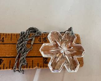Crystal Snow Flake Pendant Necklace $12.00