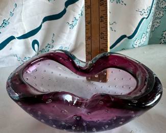 Purple Bubble Glass Bowl $24.00