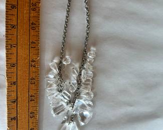 Clear Breaded Necklace $4.00