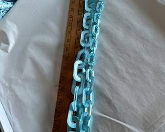 Baby Blue Link Necklace $15.00