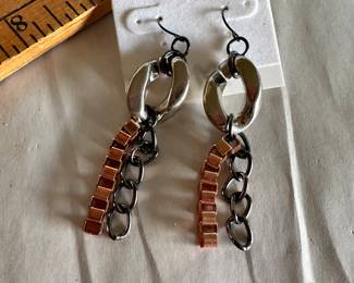 Copper and Metal Earrings $4.00