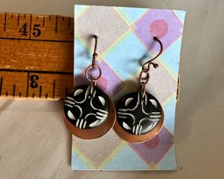 Black and Copper Earrings $5.00