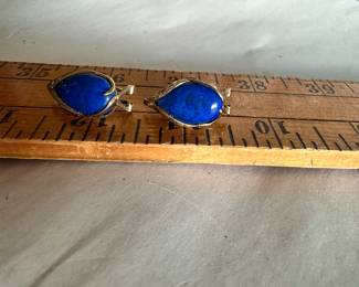 Blue Stone Earrings $5.00