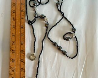Black and Silver Toggle Necklace $9.00