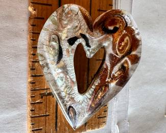 Murano Glass Heart Pendant $5.00