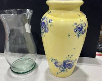 Floral and glass vase