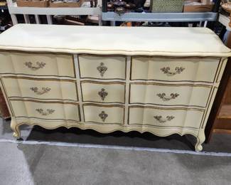 Vintage French Provencial Garrison dresser with 9 drawers 33 x 62 x 20