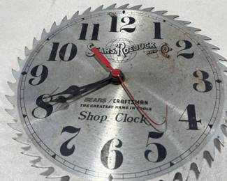 Saw blade shop clock
