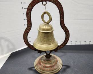 Vintage brass bell 11 in tall