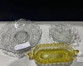 Crystal and glass candy dishes