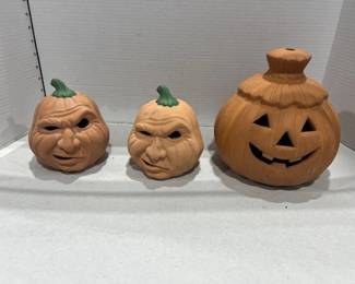 Terra cotta pumpkins