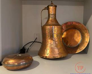 Decorative Hammered Copper Pieces