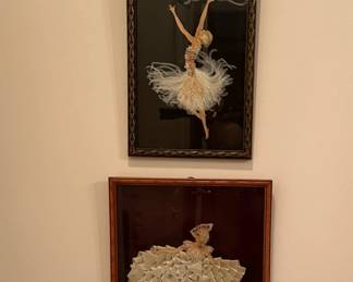 Art Deco Shadow Box Enhanced Flapper Fabric Illustration Plates