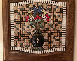 EGON VIOLA Framed Mosaic Tile Art