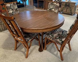 Mid-Century Modern FICKS and REED Bamboo Gaming Table