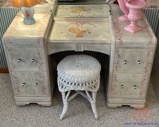 Hand Painted Antique Vanity