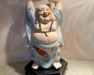 Vintage Happy Buddha Porcelain Figurine