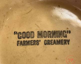 WATT Pottery Advertising "Good Morning Farmers' Creamery"