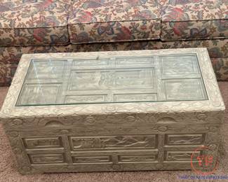 Hand Carved Chinese Camphor Chest