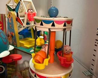 1960's FISHER PRICE Little People CARNIVAL CHAIR RIDE