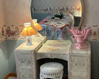 Hand Painted Antique Vanity