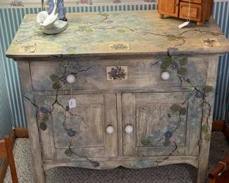 Hand Painted Antique Chest/Cabinet