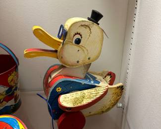 1950's FISHER PRICE Dr. Doodle Duck Pull Toy