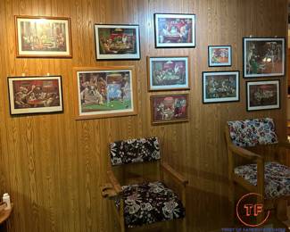 DOGS PLAYING POKER Framed Prints