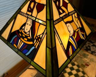 Tiffany Style Poker Stained Glass Lamp