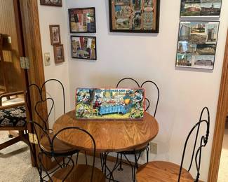 Vintage Ice Cream Parlor Table and Chair Set