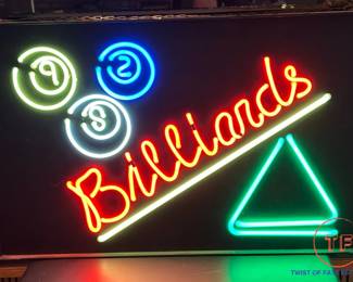 BILLIARDS Neon Light Display Sign