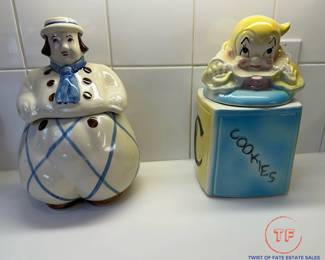 SHAWNEE Dutch Boy Cookie Jar and AMERICAN BISQUE Jack in the Box Cookie Jar