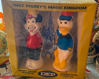 Vintage Mickey and Donald Dep Shampoo and Lotion Kit (MIP)