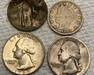 Silver Quarters, V Nickel