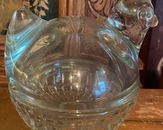 Glass Hen on Nest