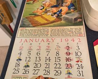 1942 Morrell's Walt Disney Calendar