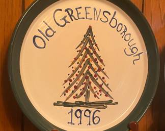 Old Greensboro Souvenir Pottery Plates