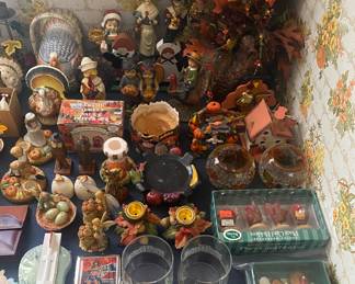 Turkeys and Thanksgiving Decorations