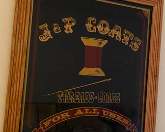 J & P Coats Advertising Mirror