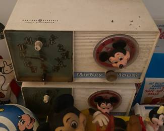 Vintage General Electric Mickey Mouse Clock Radios