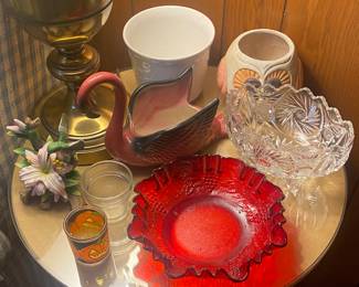 Assorted Glass and Home Decor