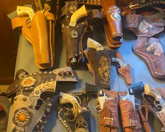 Assorted Western Cap Gun and Holster Sets