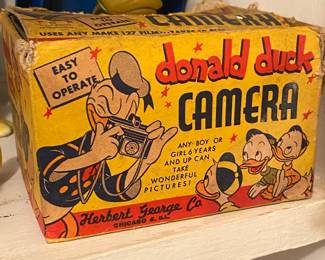 Old Donald Duck Camera in Original Box