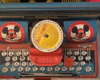 Old Tin Litho Mickey Mouse SuperType Junior 