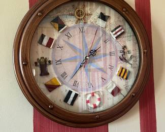 nautical flag wall clock