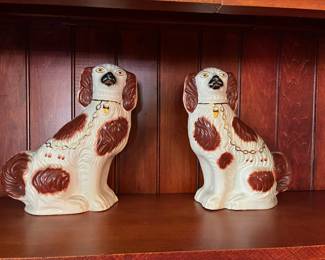 antique Staffordshire dogs