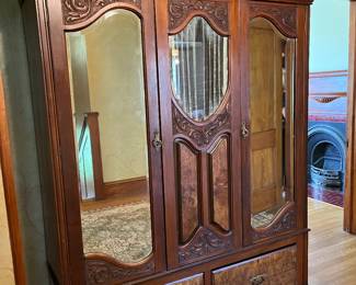 antique double wardrobe from North Carolina - great storage and breaks down for ease of moving