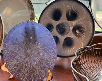 Higgins Studio glass plate / oyster plate