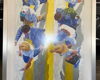 Jim Zwadlo
Crosswalkers, 170
Oil on paper 
Floating in Frame
34.75” X 49”
Conservatively Assessed at $2,000
Our Price: $550