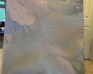 Joan Brownstein
NOT part of the McKinsey collection 
Original Mixed media painting on canvas stretched on a wood box frame, 55” X 55”, by Joan Brownstein, “No Name Caye”
55” X 55” on canvas on a wooden box frame, wired to hang
Mixed media painting using the artist’s poured technique (acrylic, pastel, and possibly other mediums)
Donated by the very generous niece of the late artist
Our price: $145